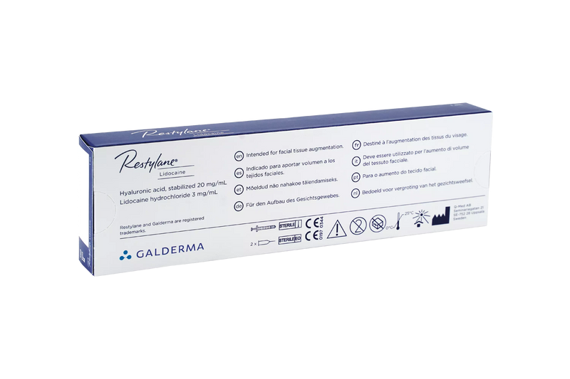Restylane Lidocain Dermal Filler Produktbild hinten