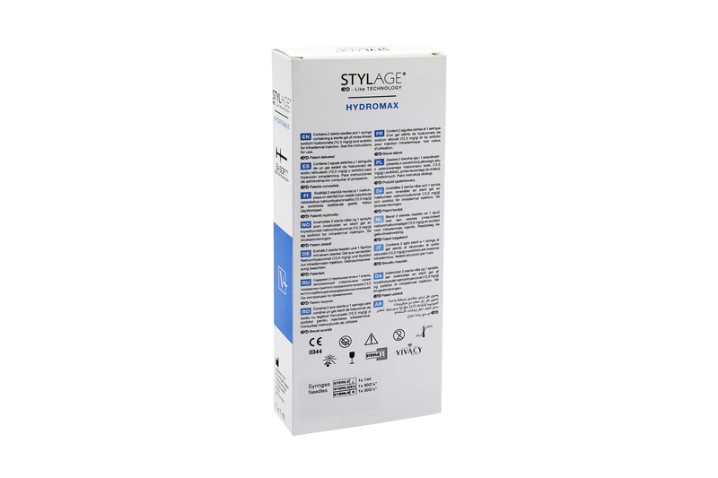 Stylage Hydromax Bi-Soft zur ästhetischen Mesotherapie Produktbild hinten